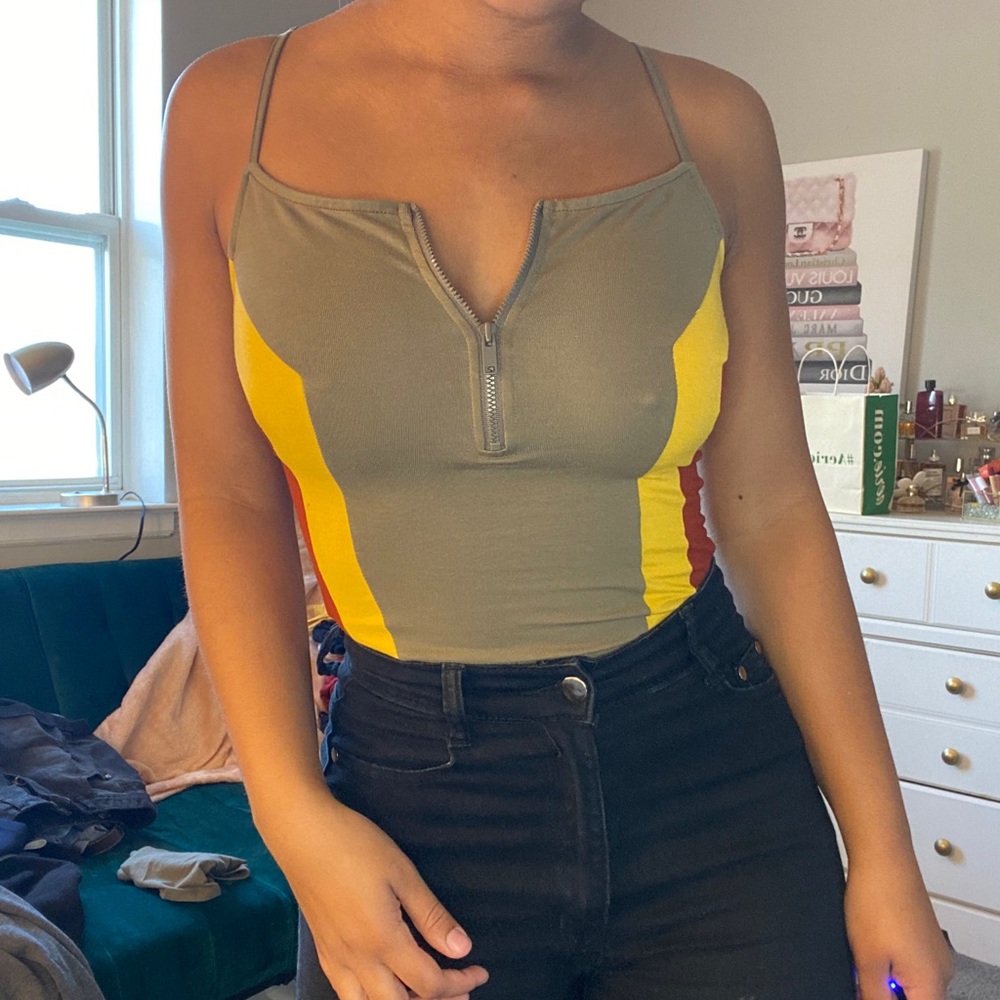 zip up forever 21 top